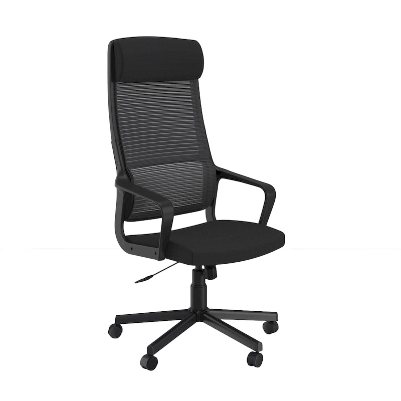 Chaise de bureau pivotante ergonomique à dossier en maille avec appui-tête et hauteur réglables – Noir / Rose / Rouge / Gris, style contemporain, individuelle