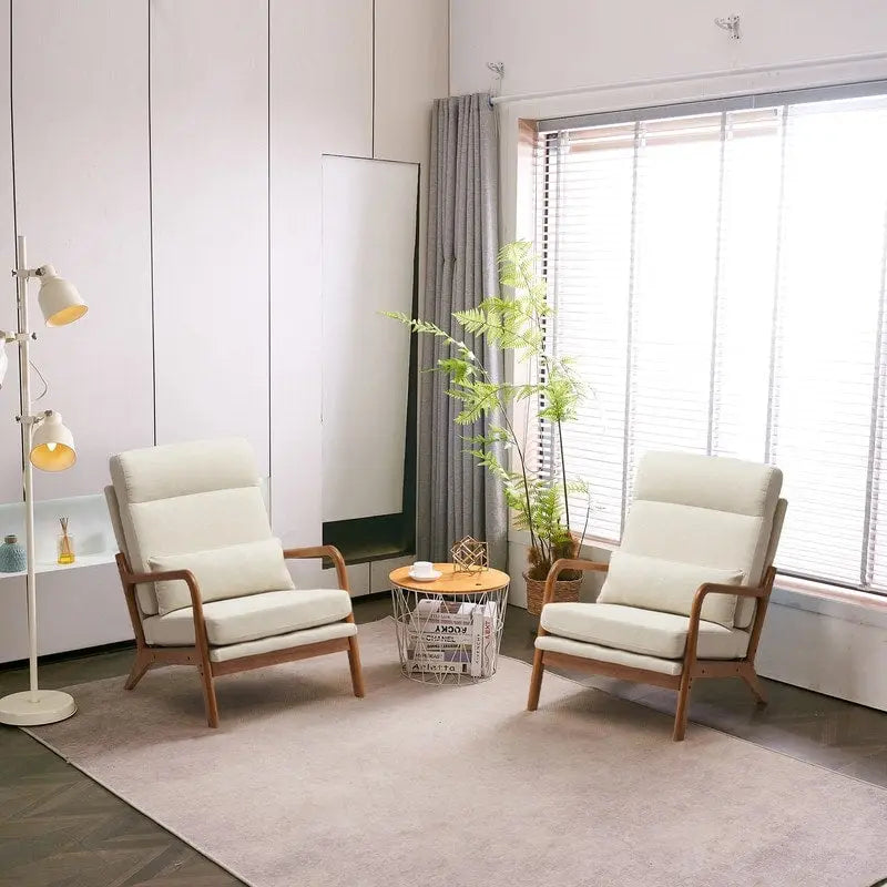 Fauteuil d'appoint dossier haut – Beige / Sherpa blanc / Gris foncé / Rose / Turquoise / Orange / Marron, Style mi-siècle, Individuel