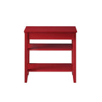 Table d'appoint de chevet à 1 tiroir avec 3 étagères et bouton nickel – 16 finitions, style transitionnel, individuelle