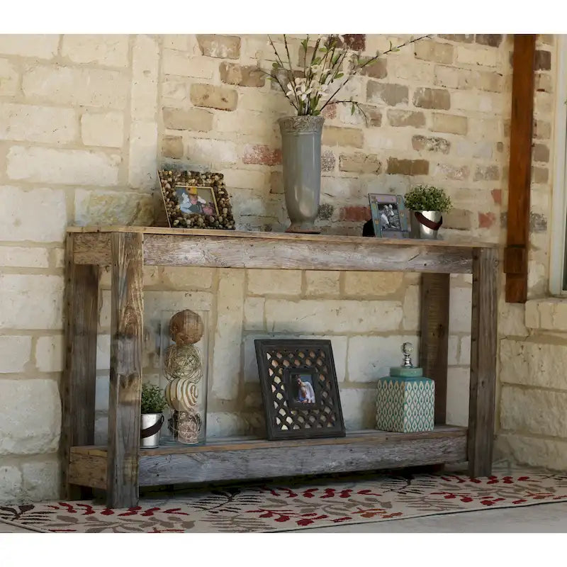 Rustic Farmhouse Handmade Reclaimed Wood Sofa Console Table