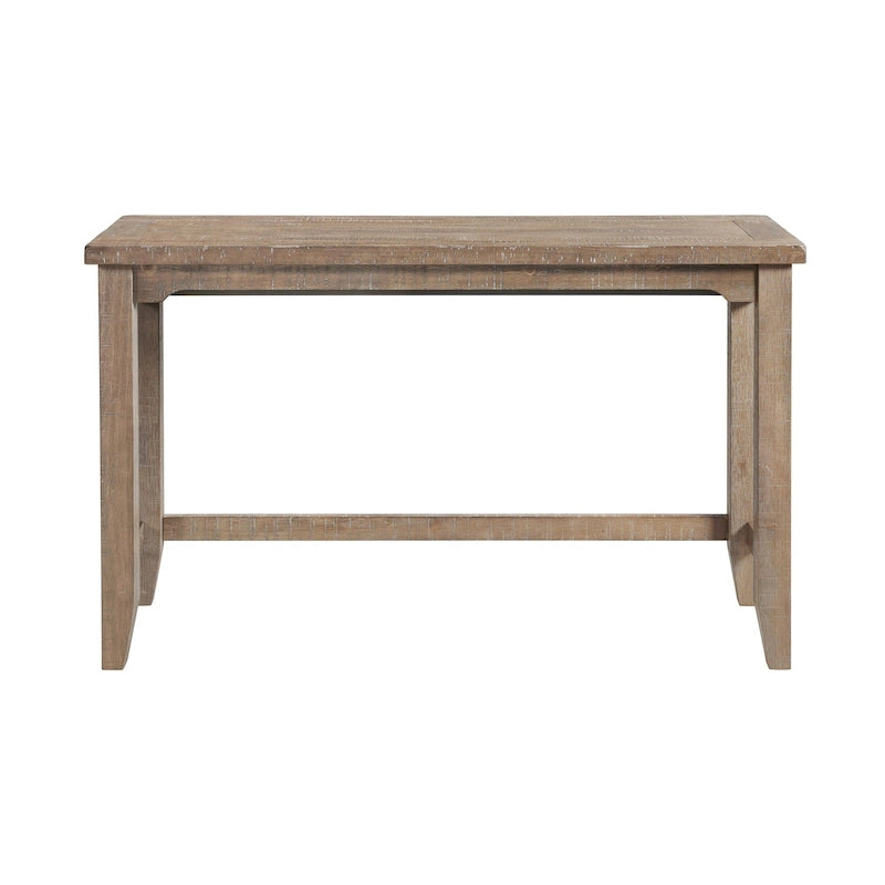 Table de bar de 60" avec prises intégrées – Fini délavé, style rustique de ferme, simple