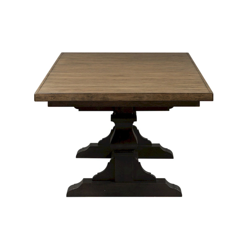 Table à manger tréteau avec rallonge escamotable de 20 po – Tableau noir, style vintage, simple