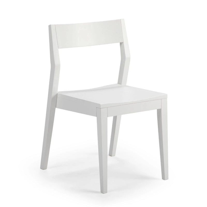 Chaise de salle à manger en pin massif – Blanc / Noir / Blond / Noyer, style moderne, à l'unité