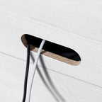 Meuble de rangement d'appoint à 2 portes avec étagère réglable – Blanc / Chêne gris antique / Grain noir / Aulne blanc, style moderne, simple