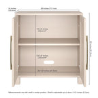 Meuble de rangement d'appoint à 2 portes avec étagère réglable – Blanc / Chêne gris antique / Grain noir / Aulne blanc, style moderne, simple