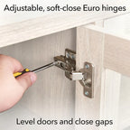 Meuble de rangement d'appoint à 2 portes avec étagère réglable – Blanc / Chêne gris antique / Grain noir / Aulne blanc, style moderne, simple