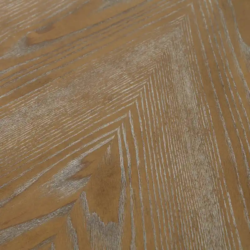 Table à manger piédestal ronde 46" – Noyer récupéré / Noyer récupéré & Crème antique, Style rustique, 4 personnes