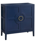 Meuble console 2 portes avec étagère réglable – Indigo / Noir / Blanc / Rose magenta / Vert jade, style transitionnel, simple
