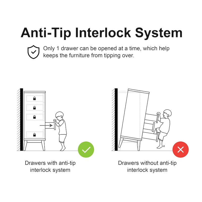 Table de chevet à 2 tiroirs de style scandinave – Noyer, style scandinave, unité simple