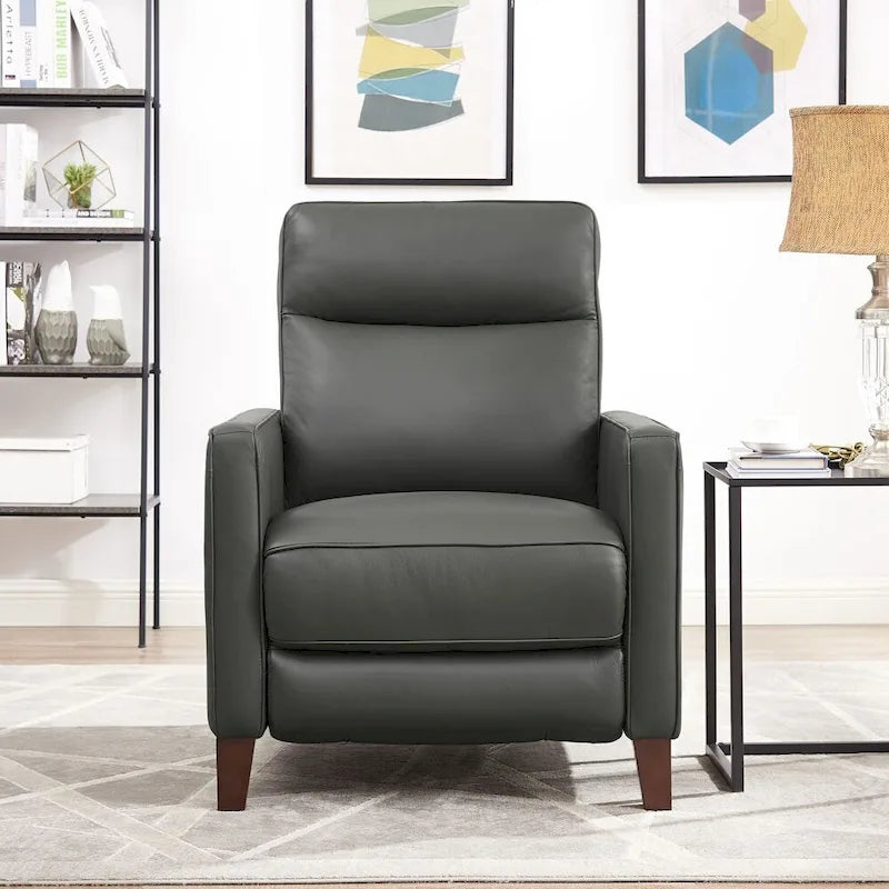 Fauteuil inclinable électrique zéro gravité avec appui-tête motorisé et port USB – Acier / Béton / Vanille / Gris Nuit / Quartz / Cognac, Style contemporain, Simple