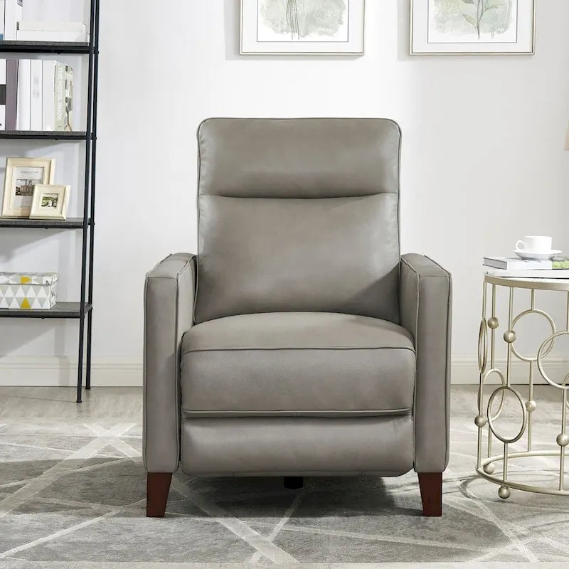 Fauteuil inclinable électrique zéro gravité avec appui-tête motorisé et port USB – Acier / Béton / Vanille / Gris Nuit / Quartz / Cognac, Style contemporain, Simple