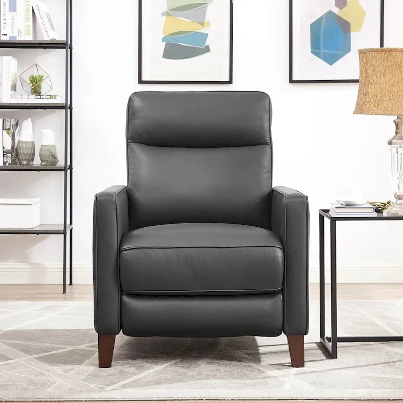 Fauteuil inclinable électrique zéro gravité avec appui-tête motorisé et port USB – Acier / Béton / Vanille / Gris Nuit / Quartz / Cognac, Style contemporain, Simple
