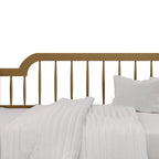 Lit de repos double à fuseaux en bois – Chêne clair / Noyer, Style minimaliste, Une place