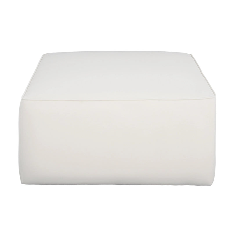 Pouf carré en similicuir avec ressorts ensachés – Vert olive / Tan / Noir / Beige / Crème / Bleu marine / Marron clair / Rose, style moderne, individuel